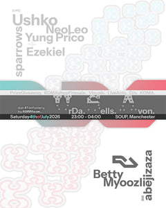 Event poster for KOMAoto: (U)rDa.(S)ells.(A)von